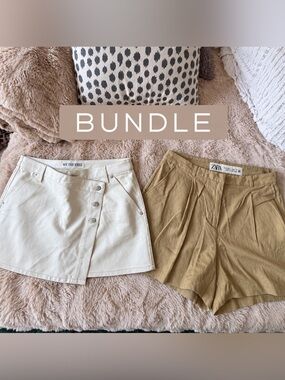 ✨Free People We The Free Skirt+ Zara Shorts Bundle✨